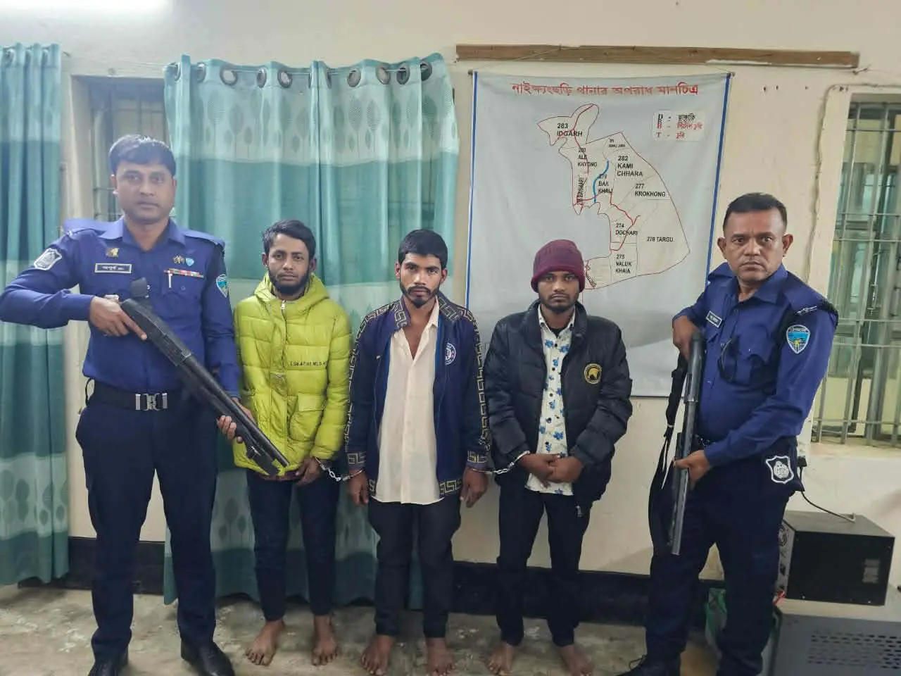নাইক্ষ্যংছড়িতে গরুসহ আন্তঃজেলা চোরচক্রের তিন সদস্য আটক
