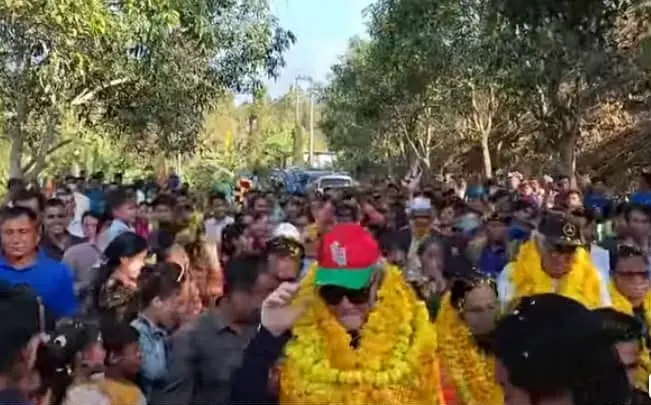 বান্দরবানে সাচিং প্রু জেরীর প্রচারণায় ব্যাপক জনসমাগম