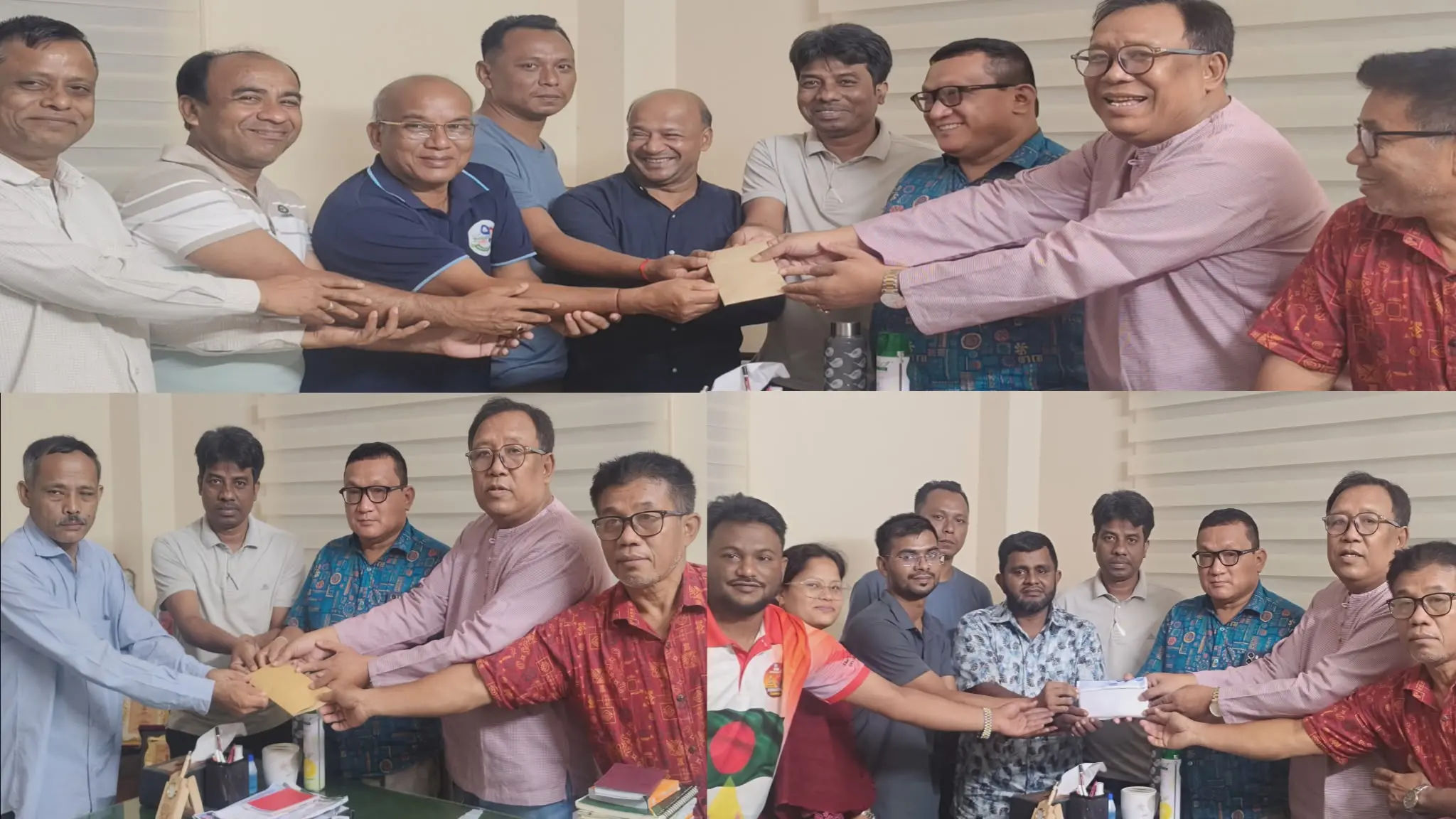 বান্দরবানে দুই স্কুল ও একটি বৌদ্ধবিহারের উন্নয়নে সহায়তা দিলেন কে এস মং