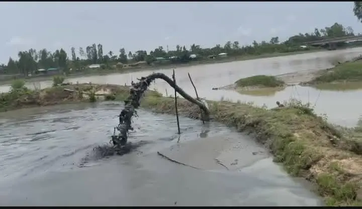 ৬ কিলোমিটারজুড়ে ৭ শ্যালো মেশিনে বালু উত্তোলন, হুমকিতে নবনির্মিত ৯ কোটি টাকার সড়ক