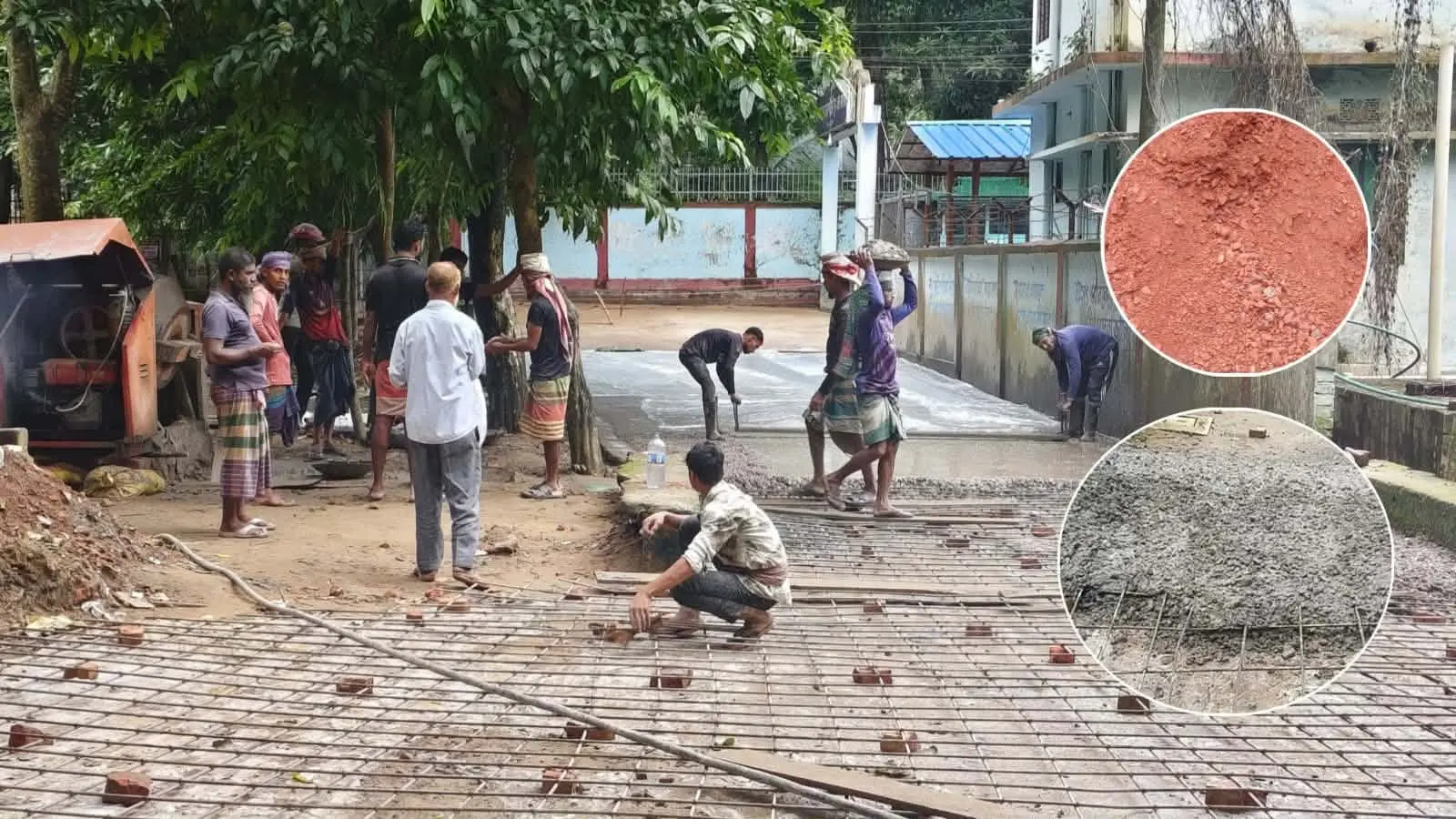 বান্দরবান পৌরসভার বাস্তবায়নাধীন সড়ক নির্মাণে নিম্নমানের কাজের অভিযোগ