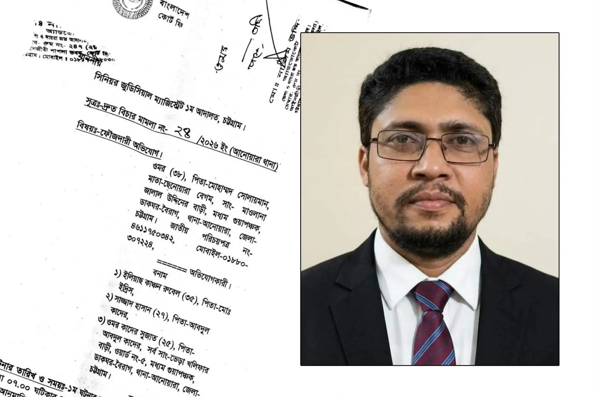 আনোয়ারায় ইউপি সদস্যের বিরুদ্ধে চাঁদা দাবি ও ছিনতাইয়ের মামলা