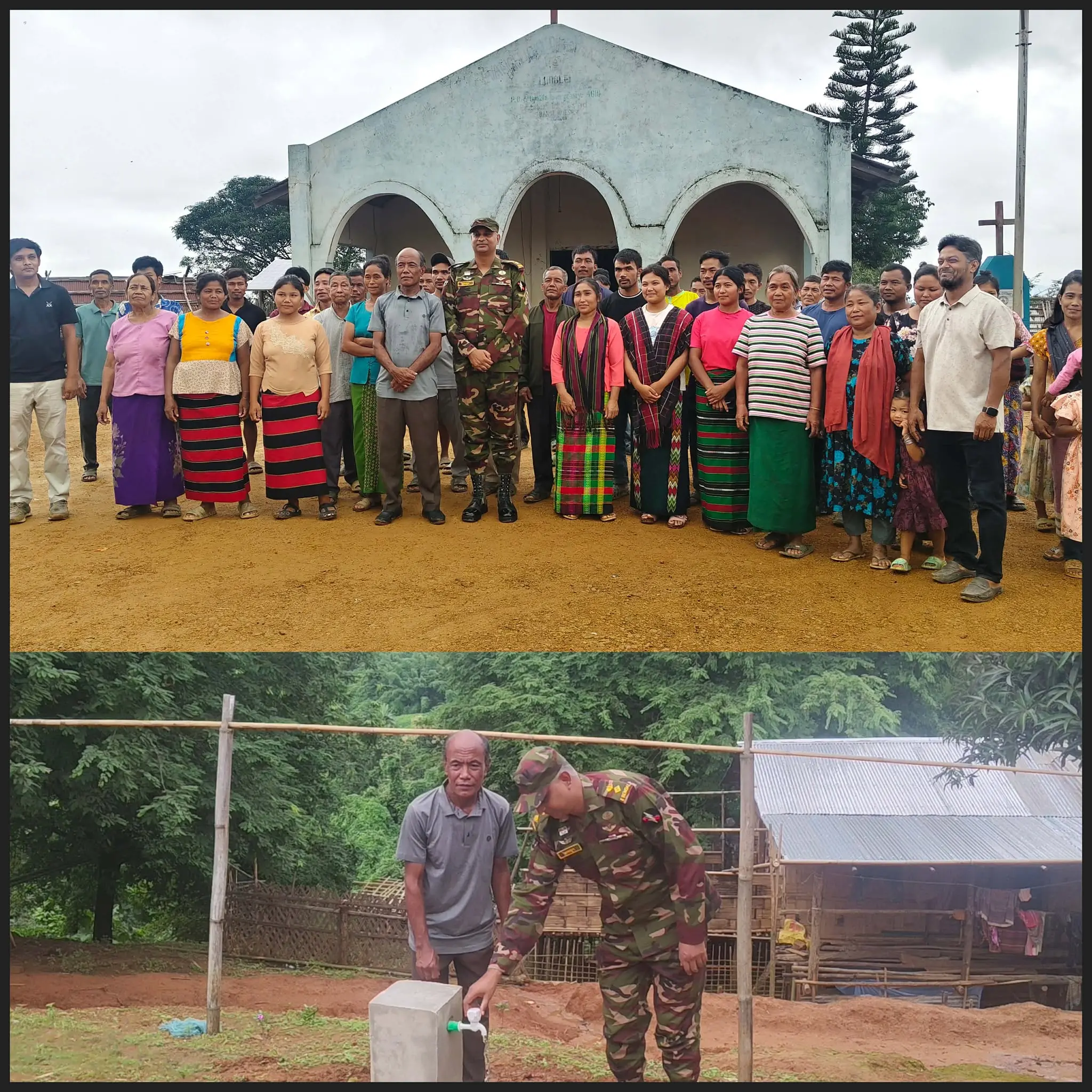লংলেই পাড়ায় সেনাবাহিনীর উদ্যোগে সৌরচালিত সুপেয় পানির পাম্প উদ্বোধন