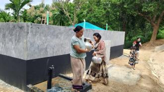 রুমায় পানির সংকট স্থায়ীভাবে নিরসনে ১ লক্ষ লিটার ধারণক্ষমতার ওয়াটার রিজার্ভার নির্মাণ করল বাংলাদেশ সেনাবাহিনী