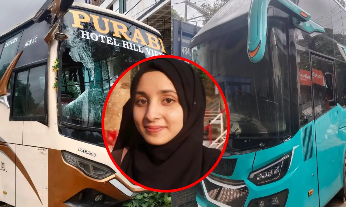 লোহাগাড়ায় দুই বাসের মুখোমুখি সংঘর্ষে কলেজছাত্রী নিহত
