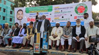 ব্যালেট বক্সে যারা হাত দিবে তা শরীর থেকে আলাদা করে ফেলা হবে- অধ্যাপক আহসান উল্লাহ ভূঁইয়া