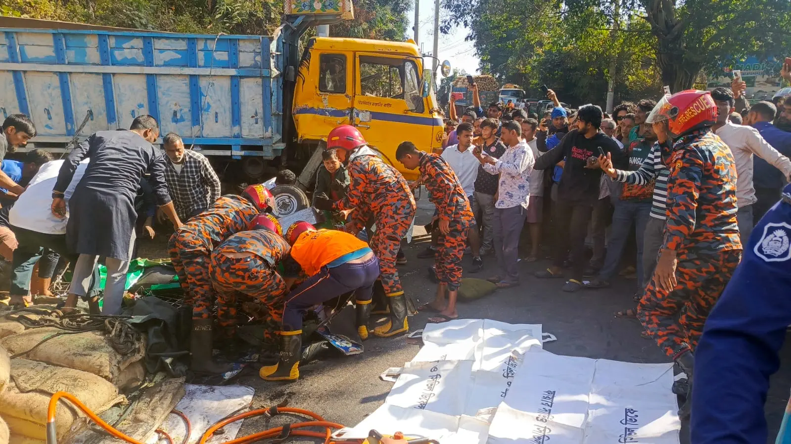 রাঙ্গামাটি ট্রাকের চাপায় নারীর মৃত্যু