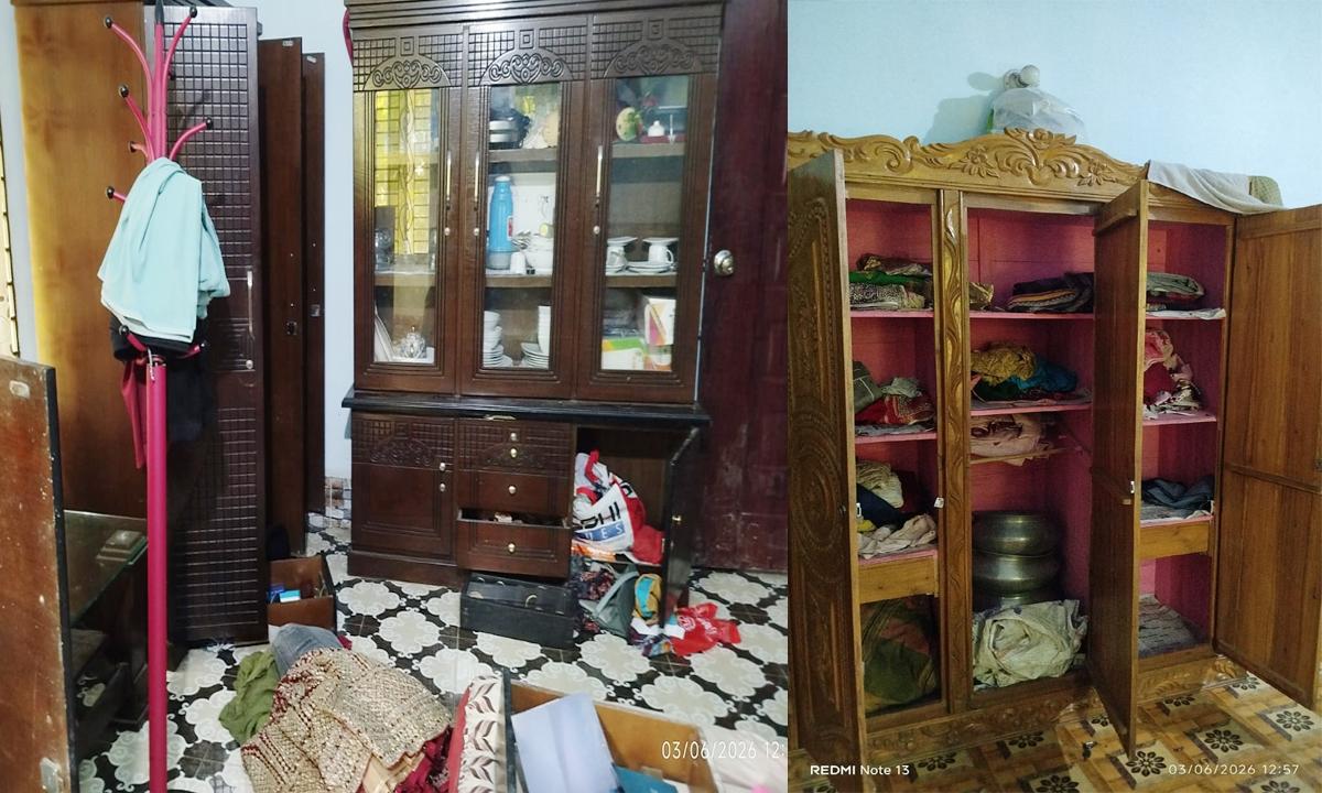 অস্ত্রের মুখে জিম্মি করে বৃদ্ধার বাড়িতে লুটপাট