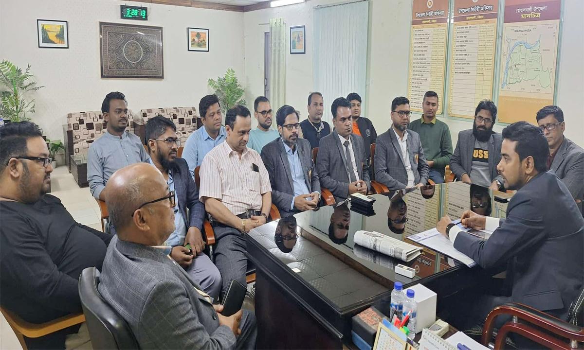 বোয়ালখালী প্রেসক্লাবের নেতৃবৃন্দের সাথে নবাগত ইউএনও’র মতবিনিময়